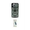 ieg™ iPhone 15 Pro Max Kılıf Ahenk Klasik - Şeffaf Pasifik Cam Ekran Koruyucu