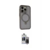 ieg™ iPhone 15 Pro Max Kılıf Ahenk Yansıma Özel Seri - Siyah Vanessa Magic Hayalet Cam