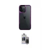 ieg™ iPhone 15 Pro Max Kılıf Akış Çizgi Koleksiyonu - Siyah Vanessa Magic Hayalet Cam