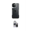 ieg™ iPhone 15 Pro Max Kılıf Akış Çizgi Koleksiyonu - Siyah Vanessa Magic Hayalet Cam