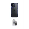 ieg™ iPhone 15 Pro Max Kılıf Akış Çizgi Koleksiyonu - Siyah Vanessa Magic Hayalet Cam