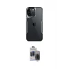 ieg™ iPhone 15 Pro Max Kılıf Akış Çizgi Koleksiyonu - Siyah Vanessa Magic Hayalet Cam