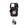 ieg™ iPhone 15 Pro Max Kılıf Akış Yansıma - Siyah Vanessa Magic Hayalet Cam
