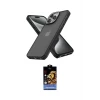 ieg™ iPhone 15 Pro Max Kılıf Atlas Form - Siyah Buffer Hayalet Cam Ekran Koruyucu