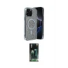 ieg™ iPhone 15 Pro Max Kılıf Eksen Çizgi - Şeffaf 360 Full Body Arka Koruyucu