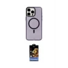 ieg™ iPhone 15 Pro Max Kılıf Eksen Işık Prime - Siyah Buffer Hayalet Cam Ekran Koruyucu