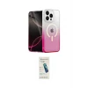ieg™ iPhone 15 Pro Max Kılıf Eksen Minimal Özel Seri - Şeffaf Pasifik Cam Ekran Koruyucu