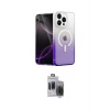 ieg™ iPhone 15 Pro Max Kılıf Eksen Minimal Özel Seri - Siyah Vanessa Magic Hayalet Cam