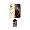 ieg™ iPhone 15 Pro Max Kılıf Kıvılcım Form Prime - Siyah Buffer Hayalet Cam Ekran Koruyucu