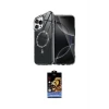 ieg™ iPhone 15 Pro Max Kılıf Kıvılcım Form Prime - Siyah Buffer Hayalet Cam Ekran Koruyucu