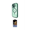 ieg™ iPhone 15 Pro Max Kılıf Kıvılcım Modern Koleksiyonu - Siyah Buffer Hayalet Cam Ekran Koruyucu
