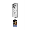 ieg™ iPhone 15 Pro Max Kılıf Kıvılcım Modern Koleksiyonu - Siyah Buffer Hayalet Cam Ekran Koruyucu