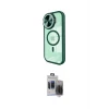 ieg™ iPhone 15 Pro Max Kılıf Kıvılcım Modern Koleksiyonu - Siyah Vanessa Magic Hayalet Cam
