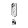 ieg™ iPhone 15 Pro Max Kılıf Kıvılcım Modern Koleksiyonu - Siyah Vanessa Magic Hayalet Cam