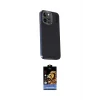 ieg™ iPhone 15 Pro Max Kılıf Kıvılcım Modern Özel Seri - Siyah Buffer Hayalet Cam Ekran Koruyucu