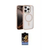 ieg™ iPhone 15 Pro Max Kılıf Kıvılcım Prime - Siyah Buffer Hayalet Cam Ekran Koruyucu