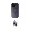 ieg™ iPhone 15 Pro Max Kılıf Kozmos Çizgi Prime - Siyah Vanessa Magic Hayalet Cam