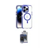 ieg™ iPhone 15 Pro Max Kılıf Kozmos Doku Koleksiyonu - Siyah Vanessa Magic Cam