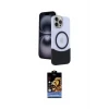 ieg™ iPhone 15 Pro Max Kılıf Kozmos Form Özel Seri - Siyah Buffer Hayalet Cam Ekran Koruyucu
