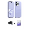 ieg™ iPhone 15 Pro Max Kılıf Kozmos Yansıma Özel Seri - Siyah Bilvis 5in1 5D Magic Hayalet Cam Ekran Koruyucu + Raze Metal Kamera Lens - LT