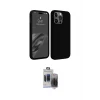ieg™ iPhone 15 Pro Max Kılıf Kozmos Yansıma Özel Seri - Siyah Vanessa Magic Hayalet Cam