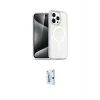 ieg™ iPhone 15 Pro Max Kılıf Nova Asil Prime - Siyah Bilvis 0.18mm Plus Cam Ekran Koruyucu
