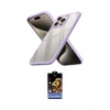 ieg™ iPhone 15 Pro Max Kılıf Nova Işık Serisi - Siyah Buffer Hayalet Cam Ekran Koruyucu
