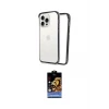 ieg™ iPhone 15 Pro Max Kılıf Pusula Asil Koleksiyonu - Siyah Buffer Hayalet Cam Ekran Koruyucu