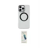 ieg™ iPhone 15 Pro Max Kılıf Pusula Form - Şeffaf Pasifik Cam Ekran Koruyucu