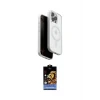 ieg™ iPhone 15 Pro Max Kılıf Pusula Form Serisi - Siyah Buffer Hayalet Cam Ekran Koruyucu