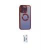 ieg™ iPhone 15 Pro Max Kılıf Pusula Form - Siyah Bilvis 0.18mm Plus Cam Ekran Koruyucu