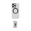 ieg™ iPhone 15 Pro Max Kılıf Pusula Form - Siyah Bilvis 3D Cam Ekran Koruyucu