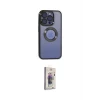 ieg™ iPhone 15 Pro Max Kılıf Pusula Form - Siyah Bilvis 3D Cam Ekran Koruyucu