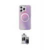ieg™ iPhone 15 Pro Max Kılıf Pusula Form - Siyah Vanessa Magic Hayalet Cam