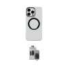 ieg™ iPhone 15 Pro Max Kılıf Pusula Form - Siyah Vanessa Magic Hayalet Cam