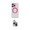 ieg™ iPhone 15 Pro Max Kılıf Pusula Form - Siyah Vanessa Magic Hayalet Cam