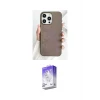 ieg™ iPhone 15 Pro Max Kılıf Pusula Modern - Siyah Bilvis 5in1 3D Magic Cam Ekran Koruyucu