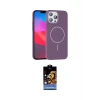 ieg™ iPhone 15 Pro Max Kılıf Siluet Doku Özel Seri - Siyah Buffer Hayalet Cam Ekran Koruyucu