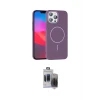 ieg™ iPhone 15 Pro Max Kılıf Siluet Doku Özel Seri - Siyah Vanessa Magic Hayalet Cam