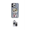ieg™ iPhone 15 Pro Max Kılıf Siluet Modern Özel Seri - Siyah Vanessa Magic Hayalet Cam