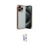ieg™ iPhone 15 Pro Max Kılıf Vadi Minimal - Siyah Bilvis 0.18mm Plus Cam Ekran Koruyucu
