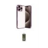 ieg™ iPhone 15 Pro Max Kılıf Vadi Minimal - Siyah Joko Magic 5D Hayalet Cam