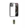 ieg™ iPhone 15 Pro Max Kılıf Vadi Minimal - Siyah Joko Magic 5D Hayalet Cam