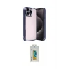 ieg™ iPhone 15 Pro Max Kılıf Vadi Minimal - Siyah Polymer Nano Ekran Koruyucu