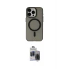 ieg™ iPhone 15 Pro Max Kılıf Yadigar Işık - Siyah Vanessa Magic Hayalet Cam