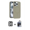 ieg™ iPhone 15 Pro Max Kılıf Yankı Form Serisi - Siyah Vanessa Magic Cam + PVD Metal Kamera Lens - LT