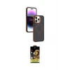 ieg™ iPhone 15 Pro Max Kılıf Yörünge Klasik - Siyah Buffer Cam Ekran Koruyucu