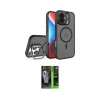 ieg™ iPhone 16 Kılıf Akış Form - Şeffaf 360 Full Body Arka Koruyucu