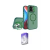 ieg™ iPhone 16 Kılıf Akış Form - Siyah Bilvis 5in1 3D Magic Cam Ekran Koruyucu