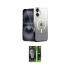 ieg™ iPhone 16 Kılıf Eksen Minimal Özel Seri - Şeffaf 360 Full Body Arka Koruyucu